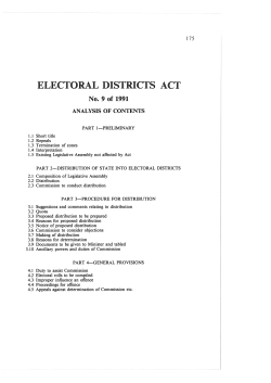 Electoral Districts Act 1991