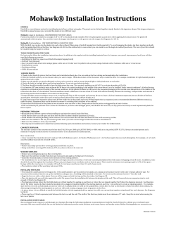 Mohawk® Installation Instructions