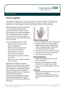 Hand hygiene - Royal Berkshire Hospital
