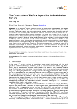 The Construction of Platform Imperialism in the Globaliza