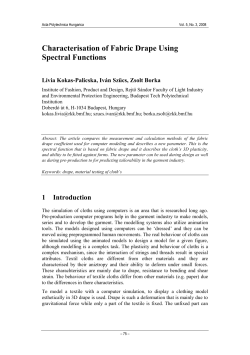 Characterisation of Fabric Drape Using Spectral Functions