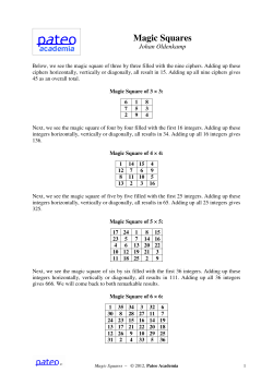 Magic Squares