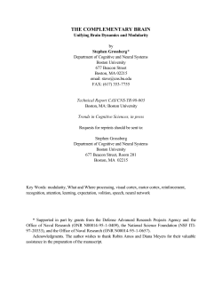 the complementary brain - Department of Cognitive and Neural