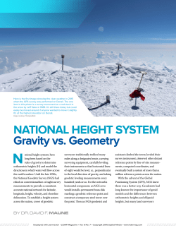 NATIONAL HEIGHT SYSTEM Gravity vs. Geometry