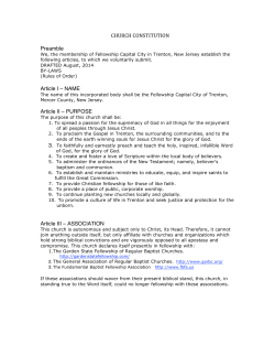 CHURCH CONSTITUTION Preamble Article I