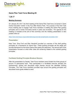 Meeting Summary - City and County of Denver