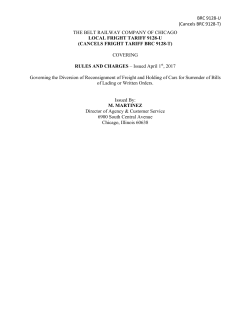 T9128: Effective 04-01-17 - The Belt Railway Company of Chicago