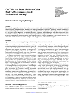 On Thin Ice: Does Uniform Color Really Affect Aggression in