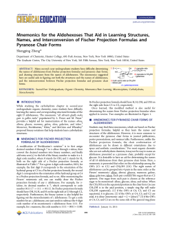 Mnemonics for the Aldohexoses That Aid in