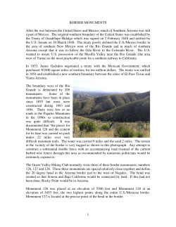 Border Monuments - Green Valley Recreation Hiking Club