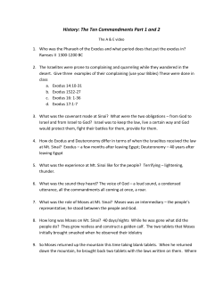 History: The Ten Commandments Part 1 and 2