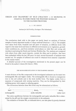 ORIGIN AND TRANSPORT OF MUD (FRACTION 16 MICRONS