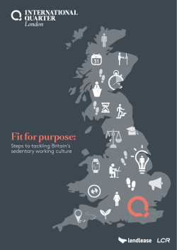 Fit for purpose - International Quarter