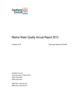 TR2014/030 Marine water quality annual report