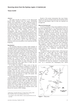 Sourcing stone from the Sydney region: A hatchet job