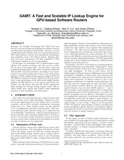 GAMT: A Fast and Scalable IP Lookup Engine for GPU