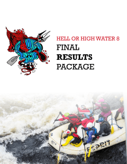 Final Results - Hell or High Water, Petawawa Ontario