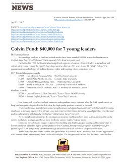 Colvin Fund: $40000 for 7 young leaders