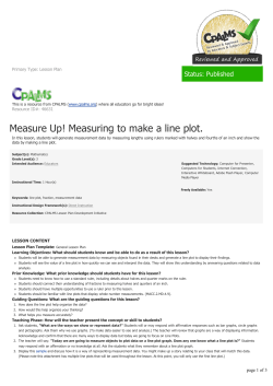 Measure Up! Measuring to make a line plot.