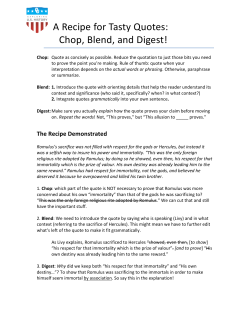 A Recipe for Tasty Quotes: Chop, Blend, and Digest!