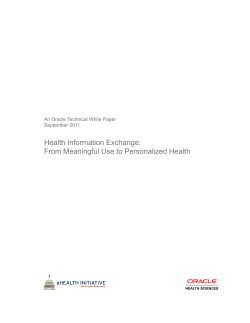 Health Information Exchange: From Meaningful Use to