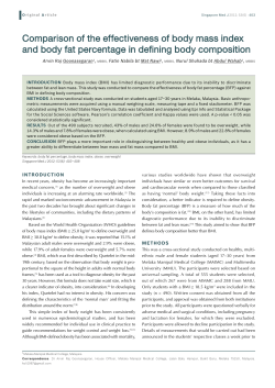 Comparison of the effectiveness of body mass index and body fat