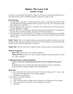 Optics: The Laser Lab