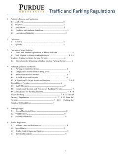 Traffic and Parking Regulations