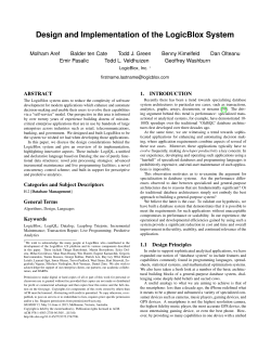 Design and Implementation of the LogicBlox System