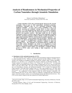 Analysis of Randomness in Mechanical Properties of Carbon