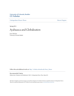 Ayahuasca and Globalization - CU Scholar