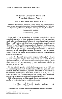 On Eulerian Circuits and Words with Prescribed