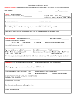Personal History - Fort Lewis College