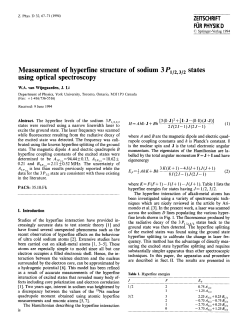 Measurement of hyperfine structure of sodium 3