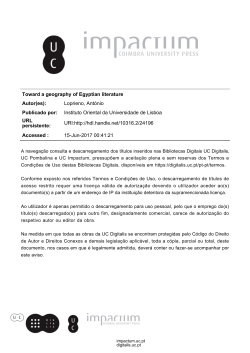 Toward a geography of Egyptian literature Autor(es): Loprieno
