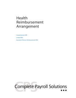 Health Reimbursement Arrangement