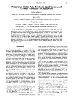 Phosphorus Nitride P3N5: Synthesis, Spectroscopic, and Electron