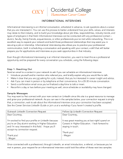 Informational Interviews