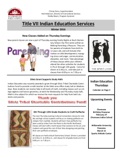 Title VII Indian Education Services - Salem