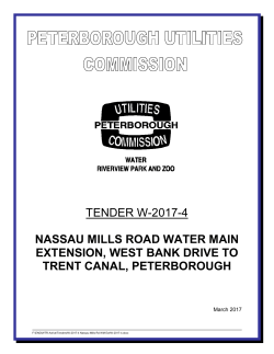 TENDER W-2017-4 NASSAU MILLS ROAD WATER MAIN