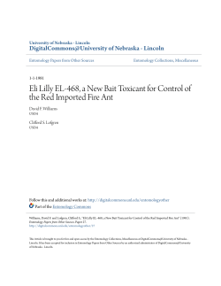 Eli Lilly EL-468, a New Bait Toxicant for Control of the Red Imported