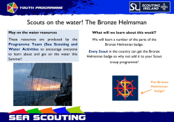 Scouts on the water! The Bronze Helmsman