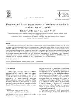 Femtosecond Z-scan measurements of nonlinear