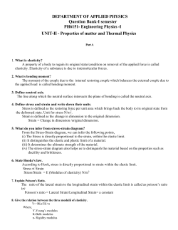 DEPARTMENT OF APPLIED PHYSICS Question Bank-I