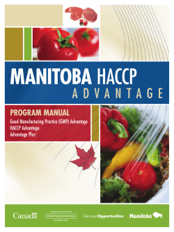 A D V A N T A G E - Government of Manitoba