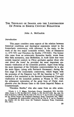 on eighth-century debates about icons