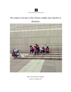 The outdoor activities of the Chinese middle class families in