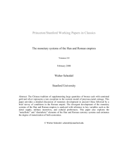 The monetary systems of the Han and Roman empires