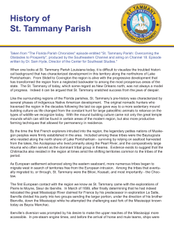 History of St. Tammany Parish