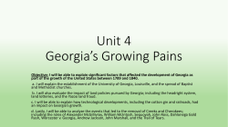 GEORGIA`S GROWING PAINS